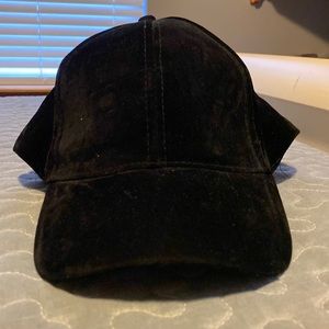 Arianna brand black velvet hat